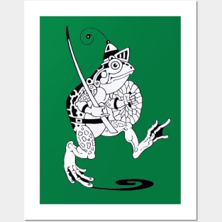 KNIGHT FROG Art Deco Fantastic Animals Posters and Art
